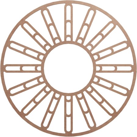 Ekena Millwork Hale Wood Fretwork Pierced Ceiling Medallion, Wood (Paint Grade), 36"OD x 13 1/8"ID x 3/8"T CMWP36X36X0375HHMF